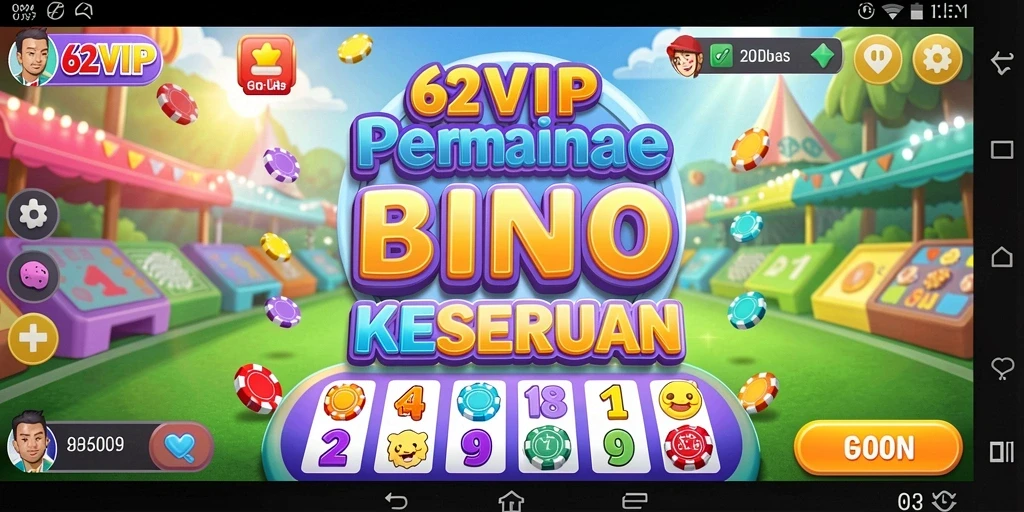 Tampilan atraktif dari permainan Bingo di 62VIP.