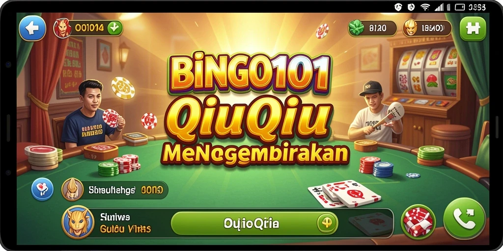 Screenshot utama BINGO101 menampilkan permainan QiuQiu yang seru.