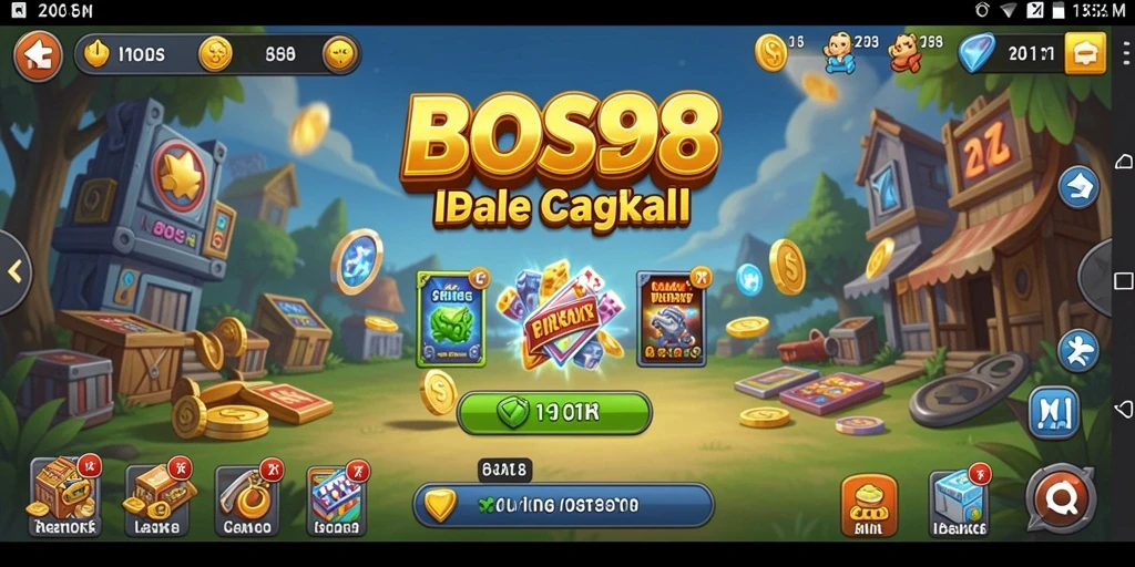 Tampilan gameplay BOS88 yang menarik dalam genre Idle.
