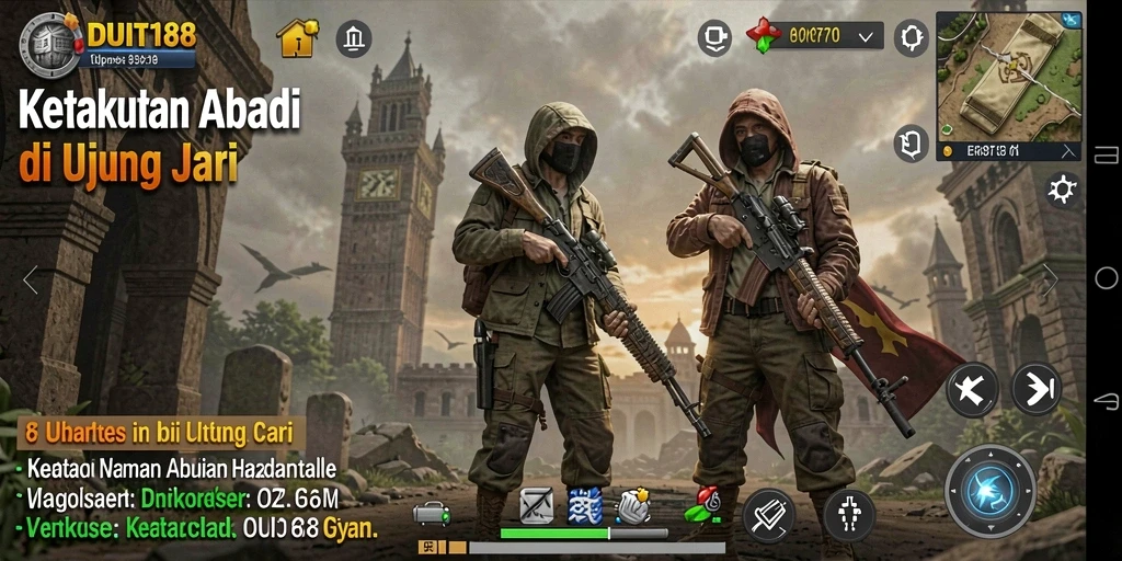 Tangkapan layar gameplay intens dari DUIT188 yang menakutkan.