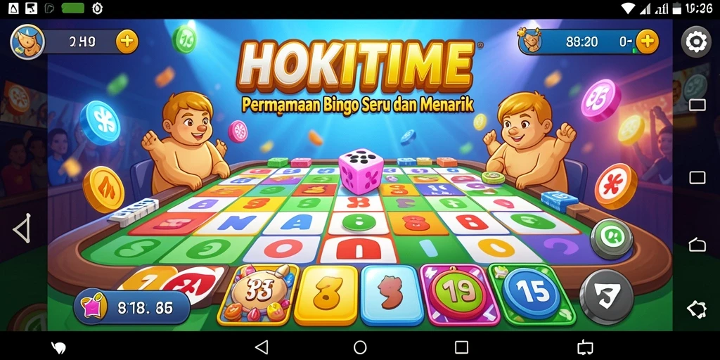 Tampilan gameplay HOKITIME yang penuh warna dan seru.