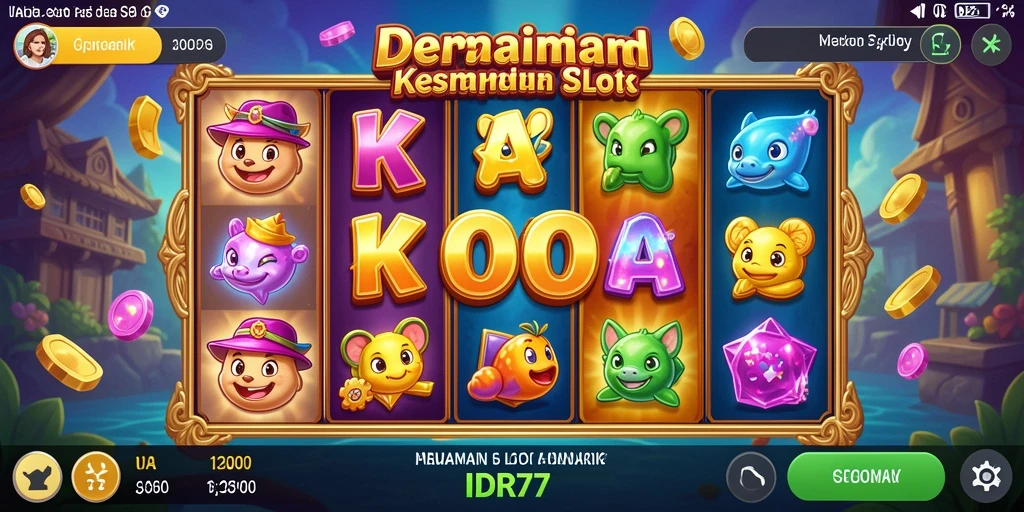 Tampilan gameplay <strong>IDR77</strong> dengan grafis slot yang memukau dan intuitif.