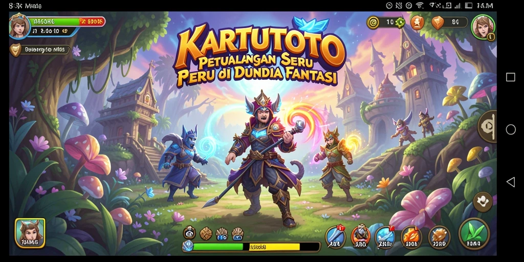 Tampilan menarik dari gameplay KARTUTOTO saat menjelajahi dunia fantasi.