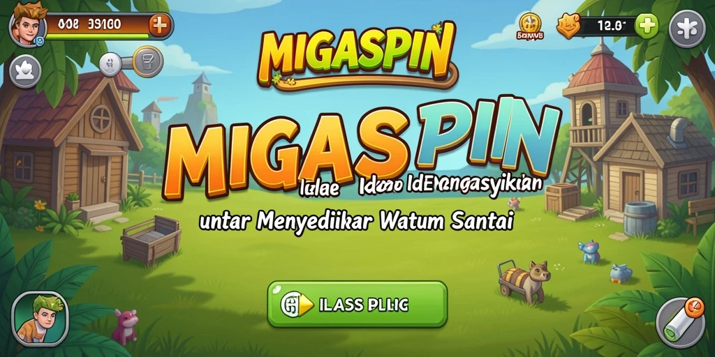 Tangkapan layar MIGASPIN menunjukkan gameplay Idle yang menarik dan interaktif.