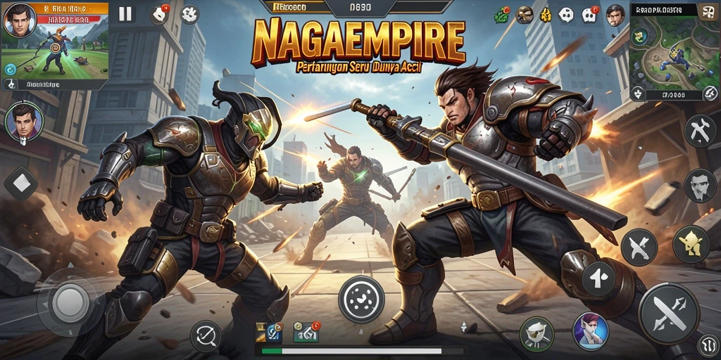 Tampilan gameplay seru dan mendebarkan di NAGAEMPIRE.