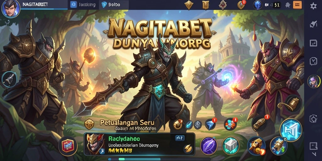 Screenshot gameplay NAGITABET menampilkan pertempuran epik dalam dunia MMORPG.