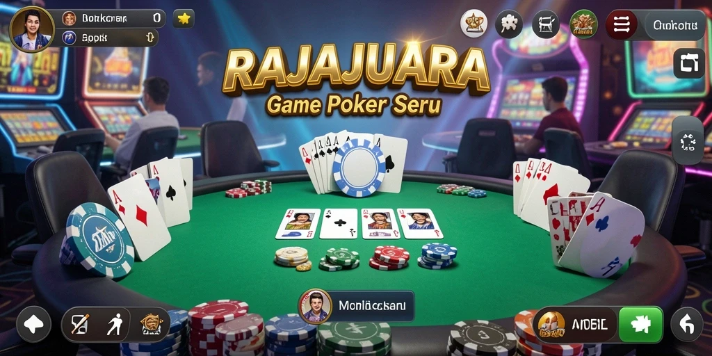 Screenshot menunjukkan gameplay seru Poker di RAJAJUARA.