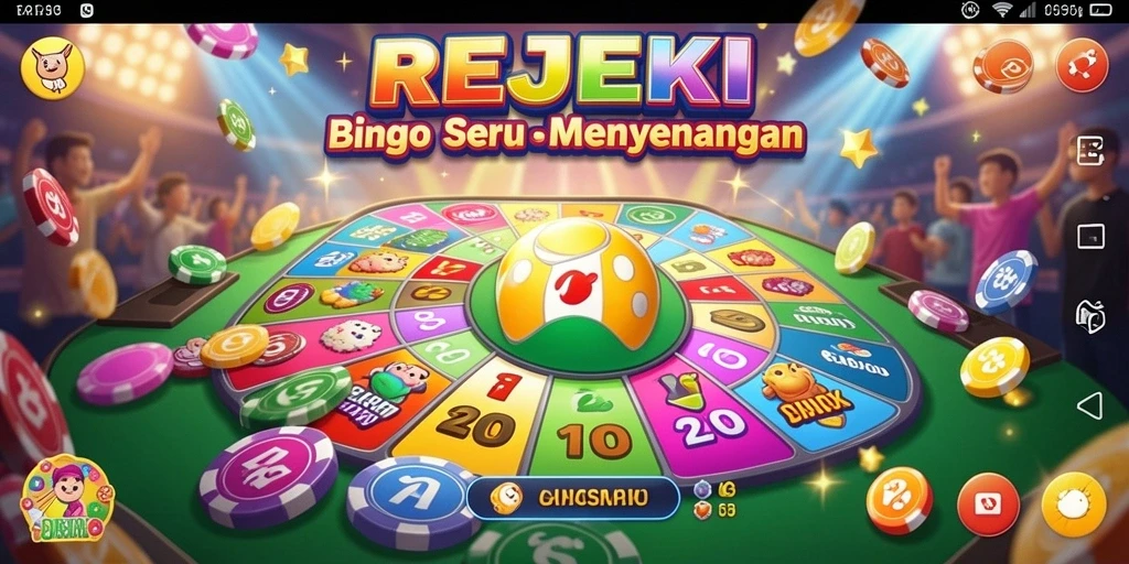 Tampilan gameplay seru dari REJEKI dengan suasana Bingo yang menyenangkan.