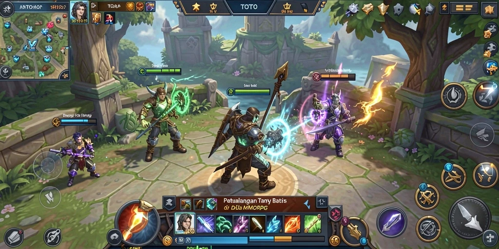Tangkapan layar dari gameplay TOTO20 menampilkan petualangan seru dalam dunia MMORPG.
